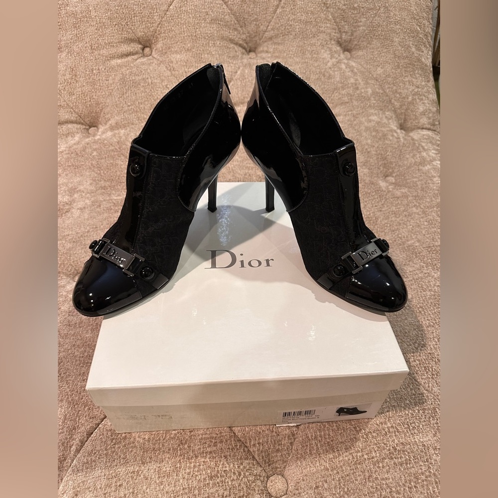 Dior Black Zip-Back Boot